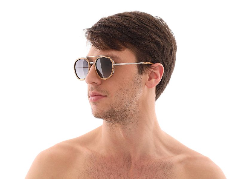 Profesionalna modna fotografija - Calius, drvene naočari za sunce