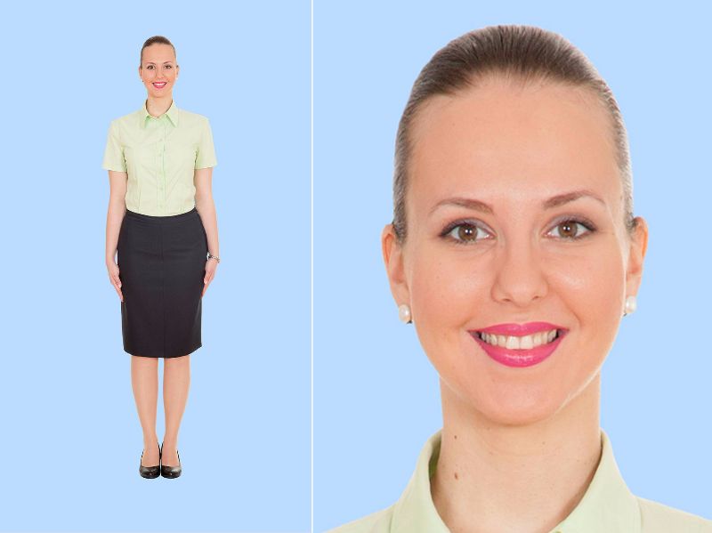 Portret za CV i ID karticu stjuardese