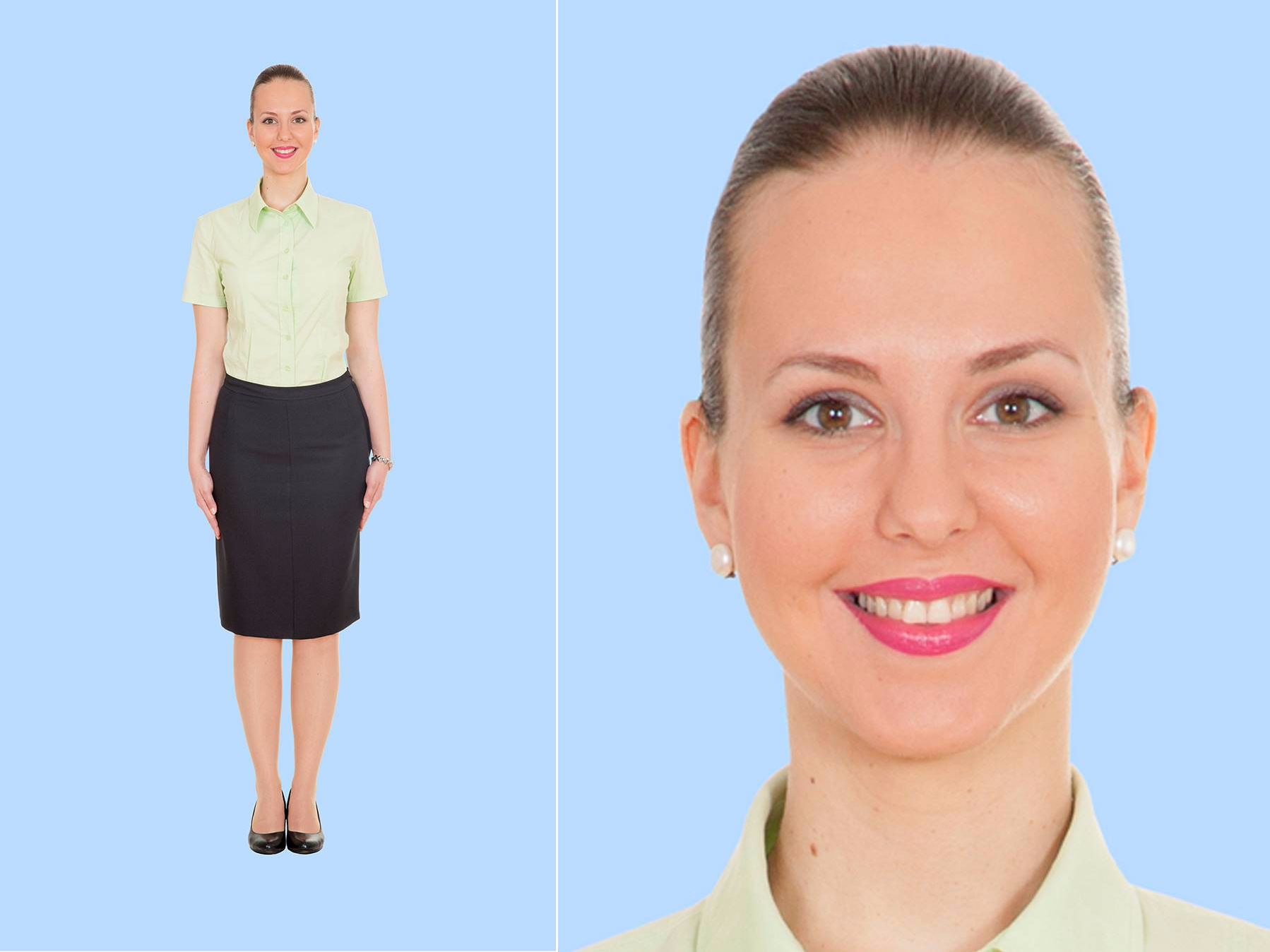 Portret za CV i ID karticu stjuardese